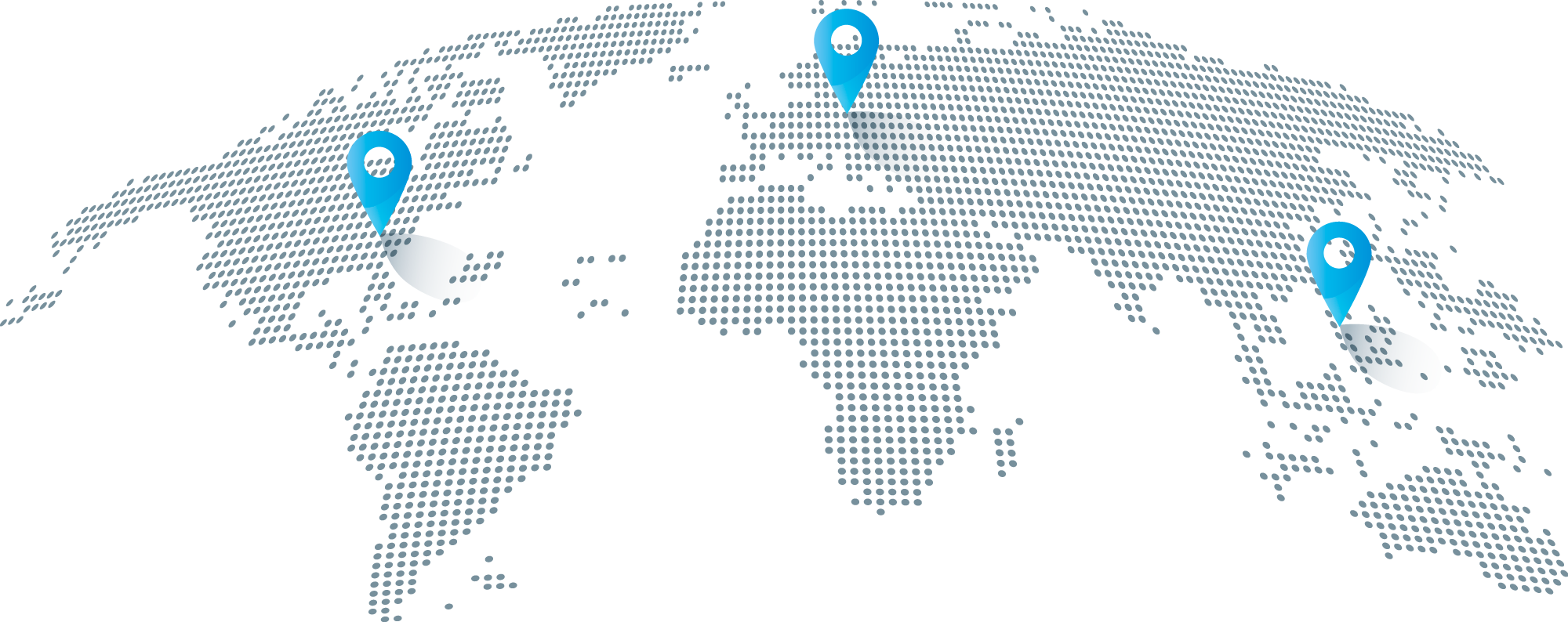 World map showing Rocket Partners office locations in Atlanta, Madrid and Manila